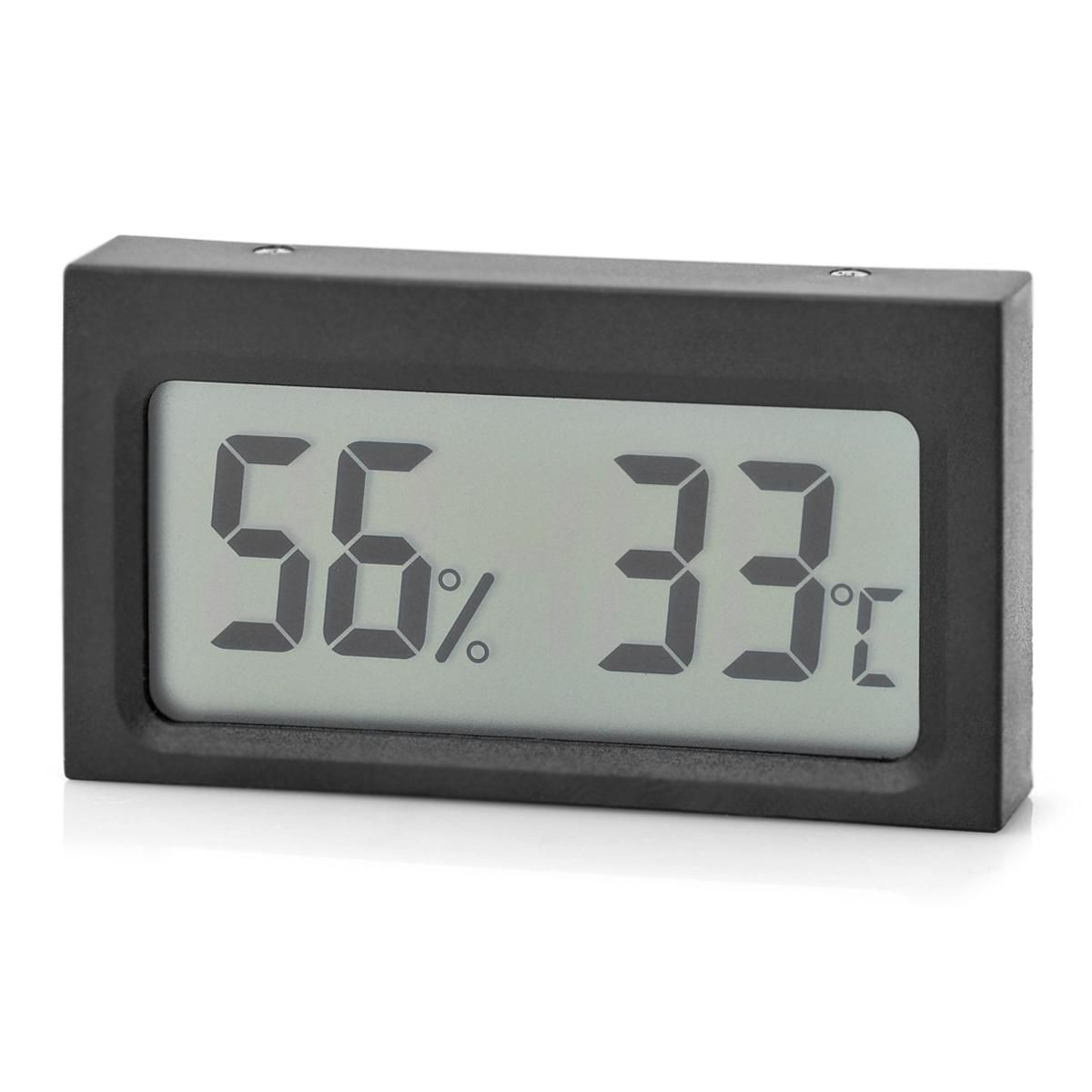 1.9" Mini Digital LCD Humidity / Hygrometer and Thermometer - Black