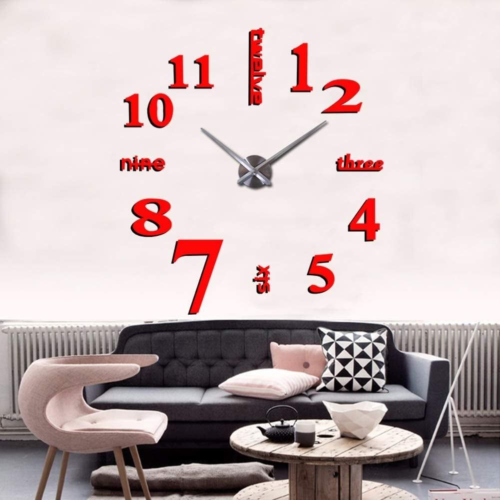 3D Acrylic Mirror Wall Clock