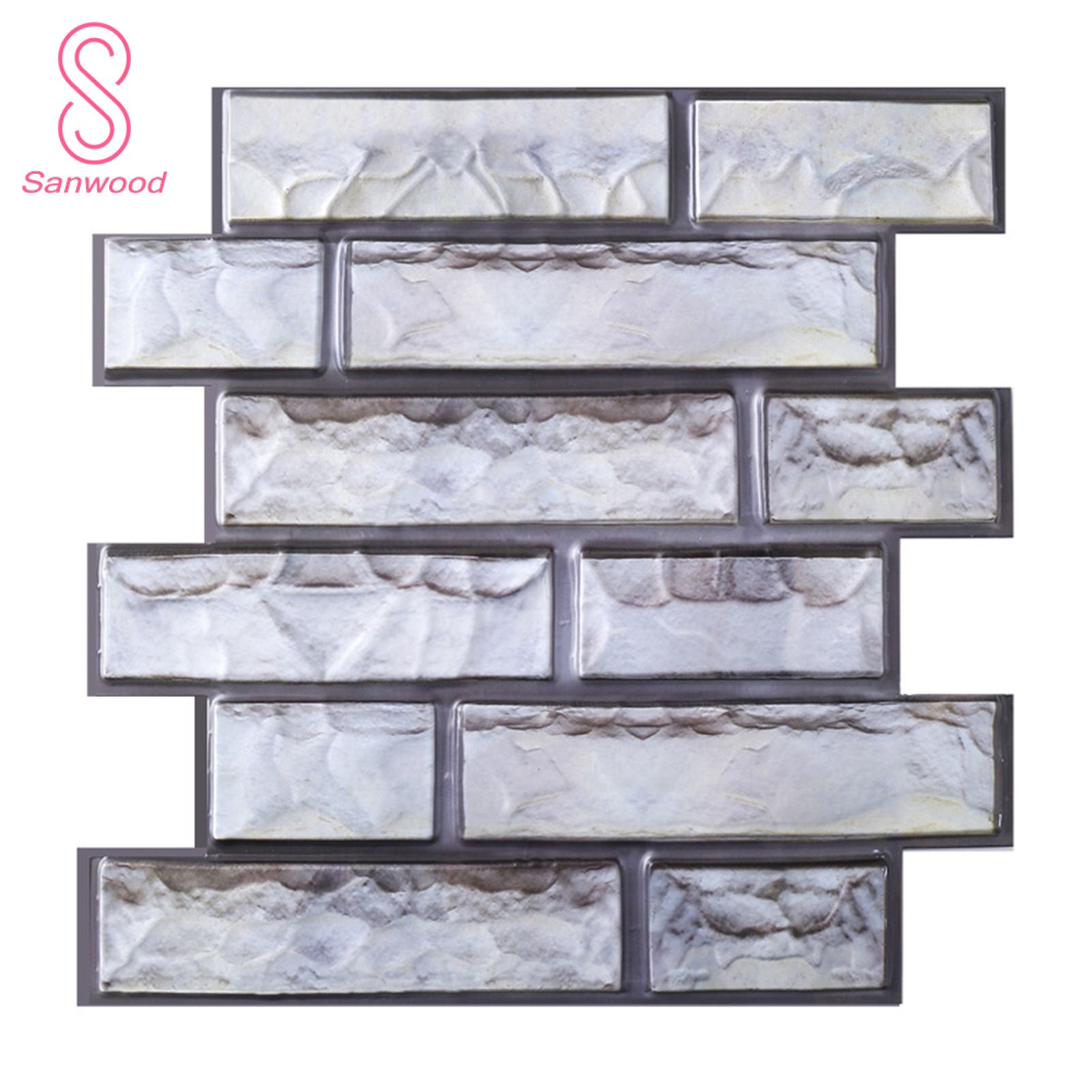 Sticker Strong Stickiness Waterproof PVC Tile Brick Sticker Decor for Home
