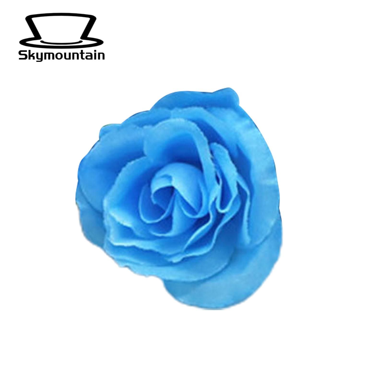 Skymountain Artificial Flower Head Creative Simulated Rose Flower Head