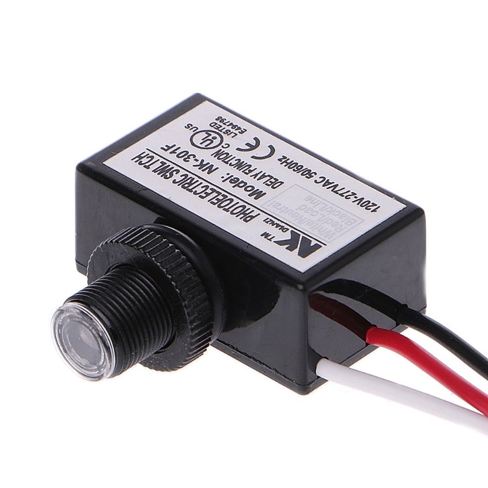 Photocell Dusk to Dawn Button Photo Control Eye Photoelectric Switch Flush Mount