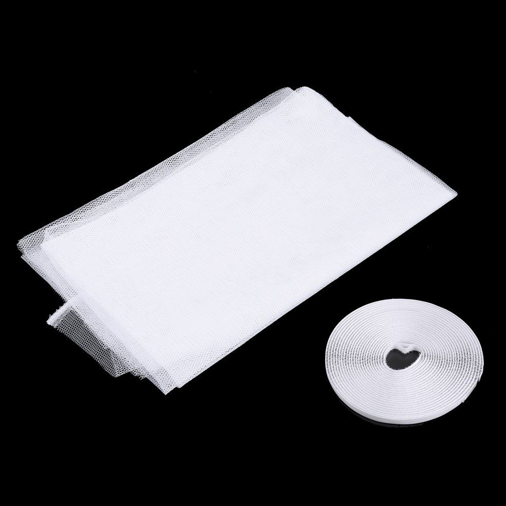 MA Mosquito Door Deluxe Easy Window Net Mesh Cloth Curtain Protector Flyscreen-White
