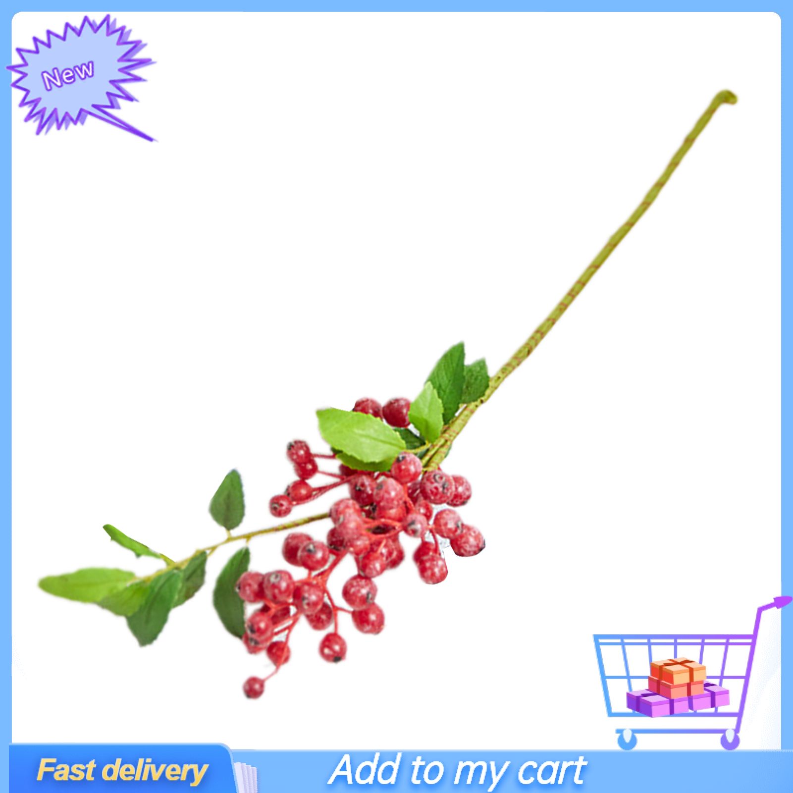 Artificial Flower Anti-drop Wide Application Plastic Vivid Berry Shape  Flower for Bedroom
