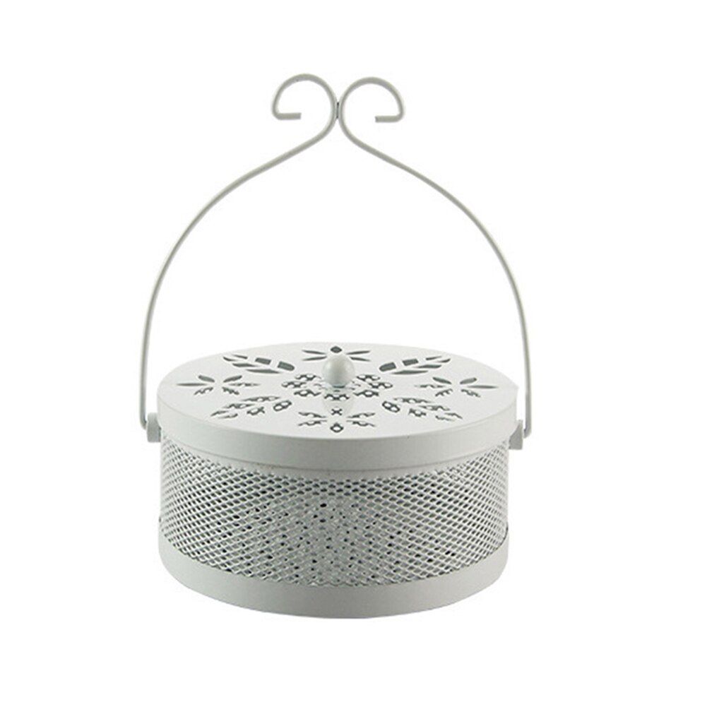 Handle Fireproof Hollow Metal Mosquito Incense Coil Holder Burner Box Container Mosquito Incense Coil Holder Burner Box Containe