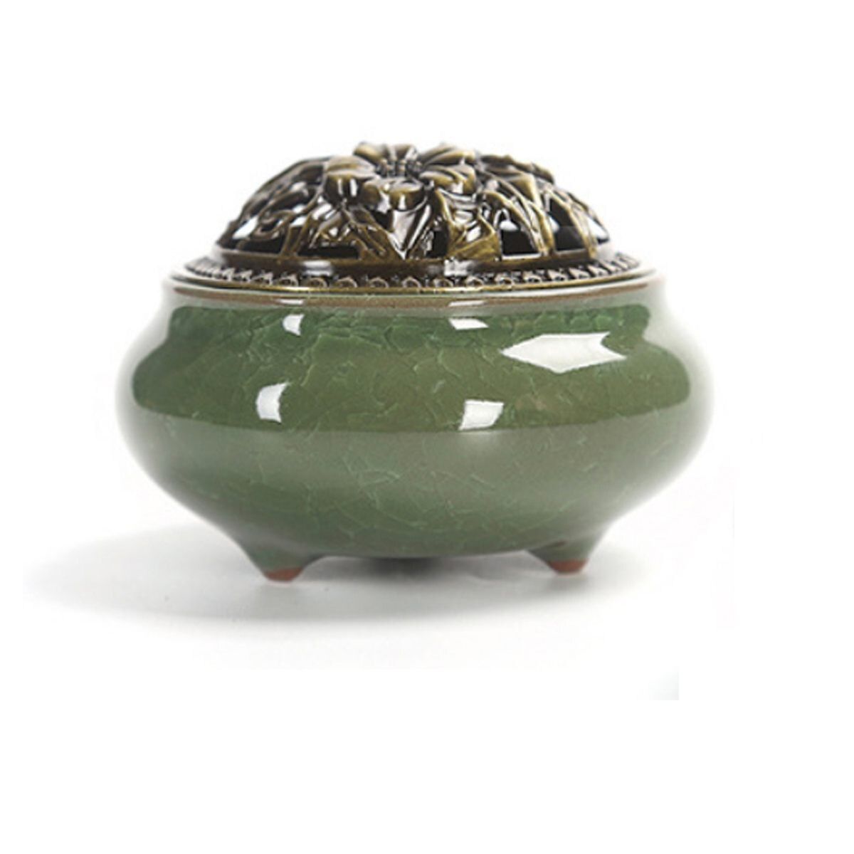 Portable Ceramic Incense Burner Porcelain Aromatherapy Furnace Aromatic ell Home Office Tea house Yoga Studio Decor Censer
