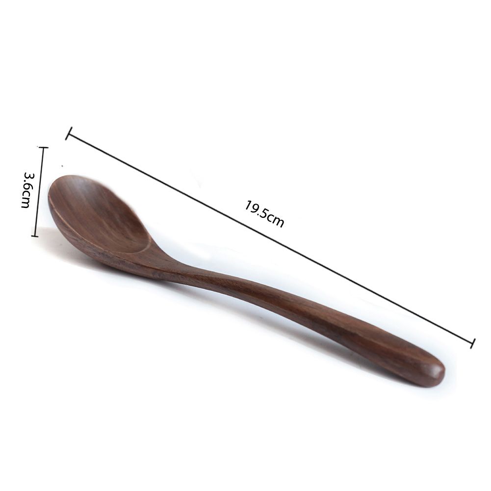 Yfashion Black Walnut Wooden Spoon ableware Honey Coffee Soup Spoon