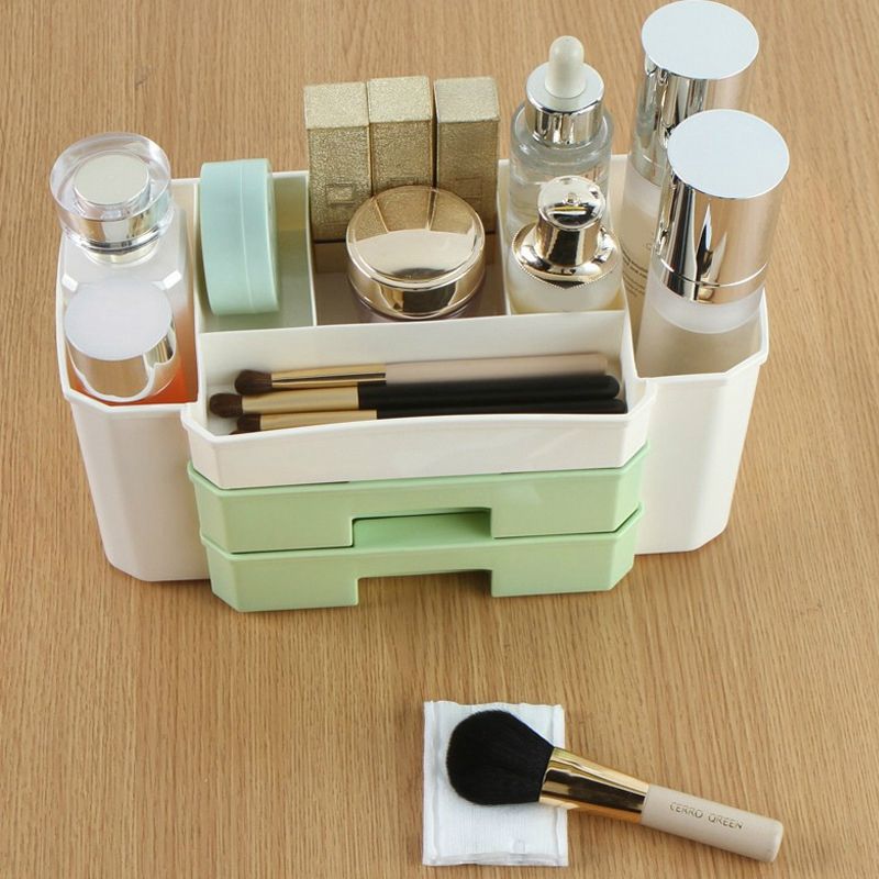 Plastic Makeup Organizer Drawer Storage Boxes Women Cosmetics Case Jewelry Nail Polish Storage Bathroom Organizer