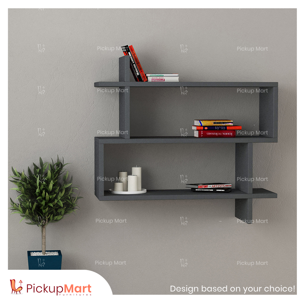 Laminated Board Book Shelf | Showpiece Rack | Living Room furniture | BS - 57
