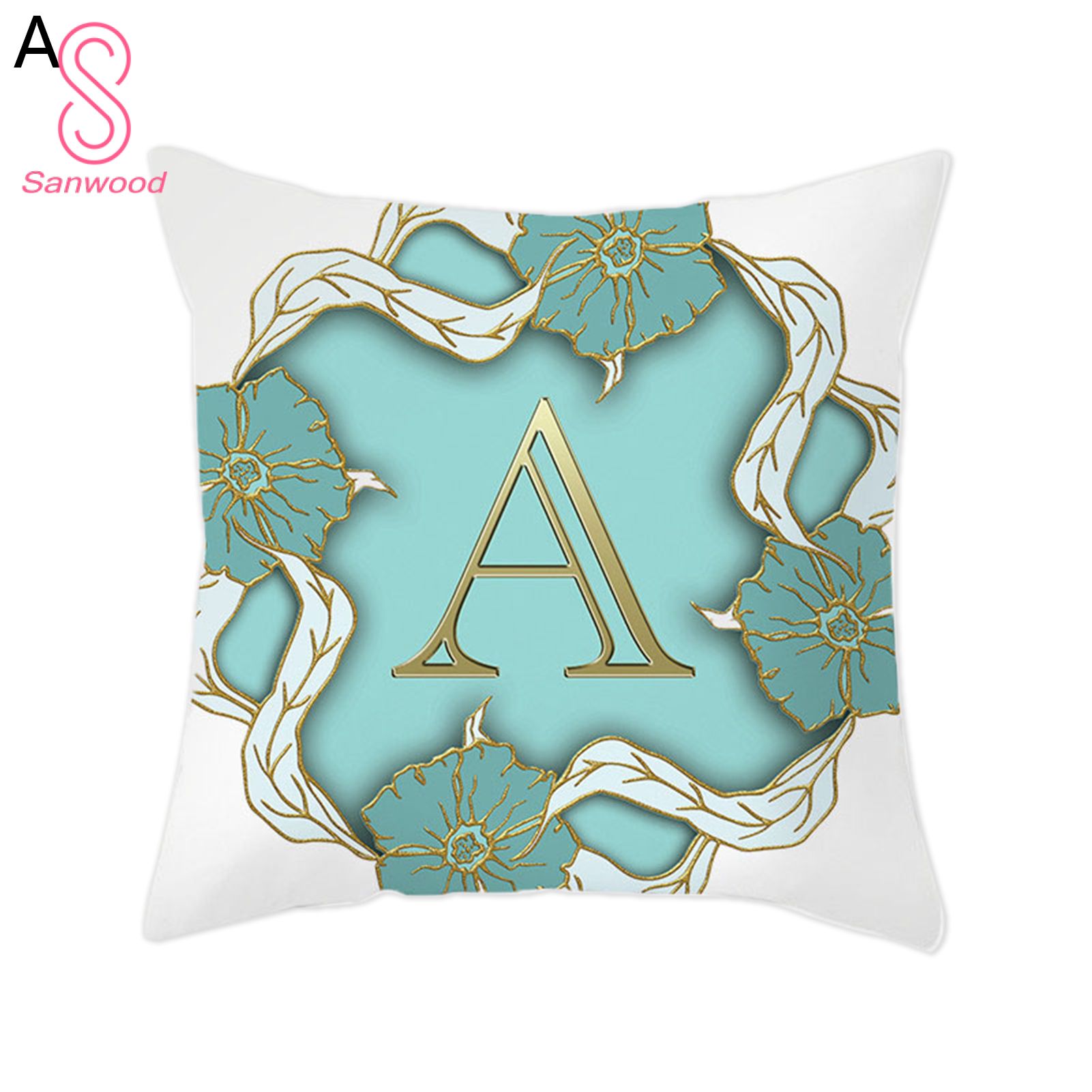 Throw Pillowcase Soft Touch Elegant Flower Decorative Cushion Pillowcase