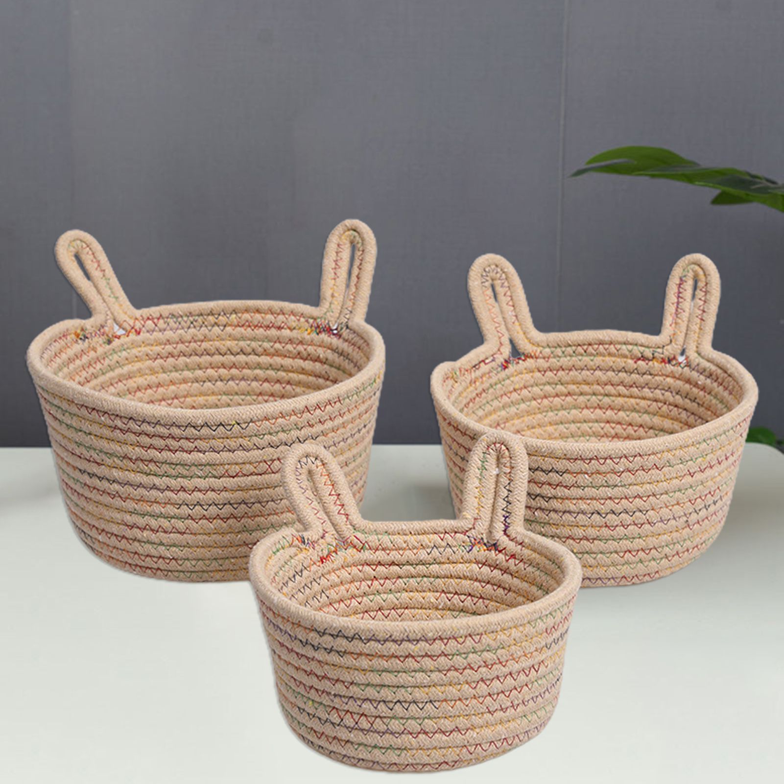 Laundry Hamper Stackable Multi-functional Home Clothing Woven Basket