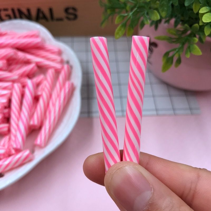 kawaii Miniature Clay Swirl Lollipop, Round Lollipop, Clay Candy for Crafts Making, Scrapbooking DIY