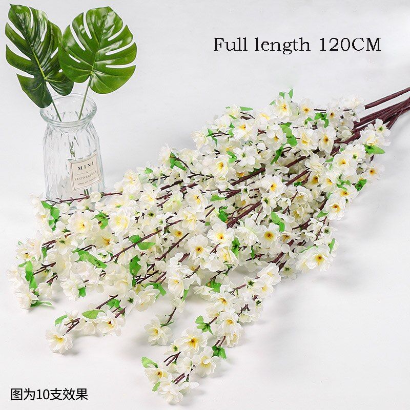 Artificial beautiful cherry blossoms, fake flowers, used for DIY wedding decoration home bouquets, branches