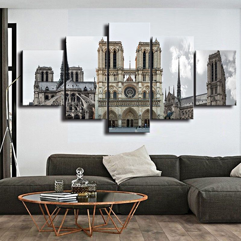 5pcs Canvas Wall Art Oil Painting Picture Print Unframed Home Living Room Decor