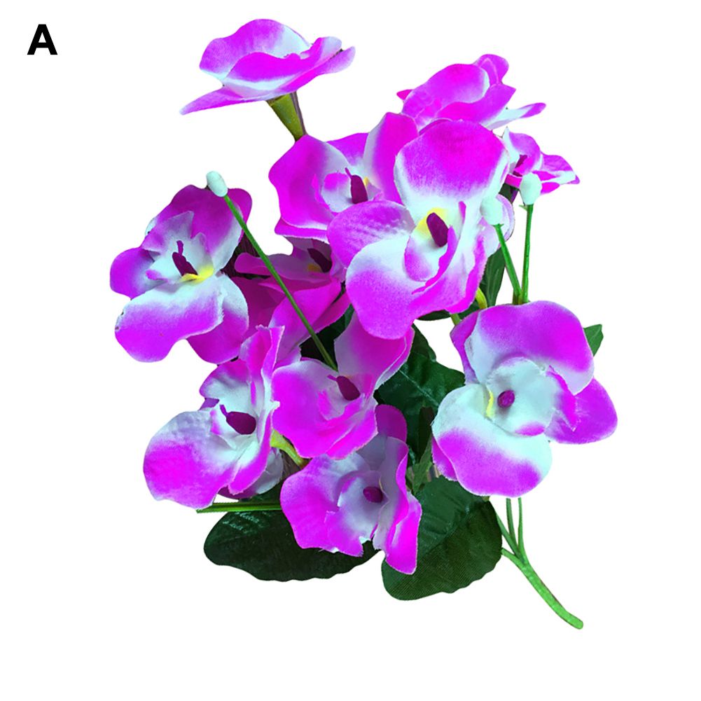 1Pc Artificial Butterfly Orchid Flower DIY Garden Stage Party Home Wedding Decor(null)
