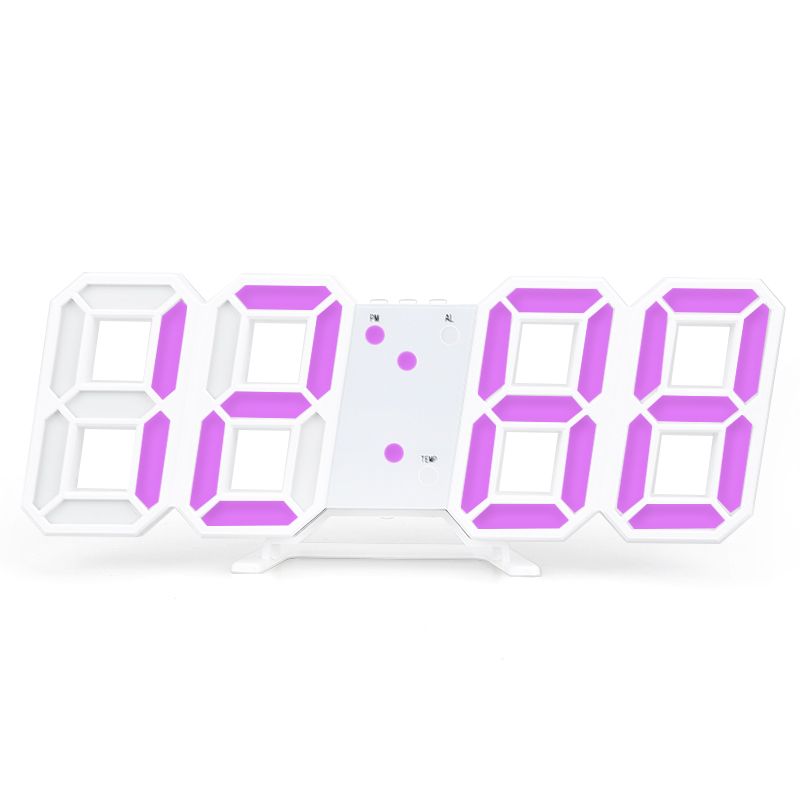 1Pc 3D LED Digital Clock Snooze Bedroom Desk Alarm Clocks Hanging Wall Clock Calendar Thermometer Home Decor Gift