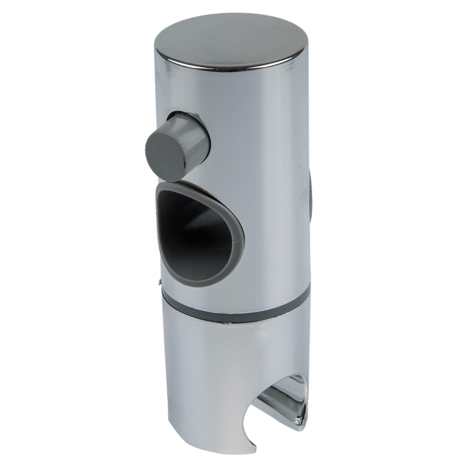 Replacement 25mm ABS Chrome Shower Rail Head Slider Holder Adjustable Bracket