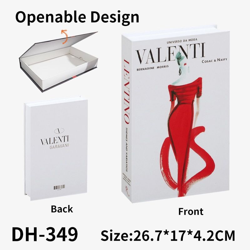 Fashion Fake Books for Decoration Can Open Coffee Table Books Storage Box Model Room Hotle Villa Home Decor Libros Decorativos
