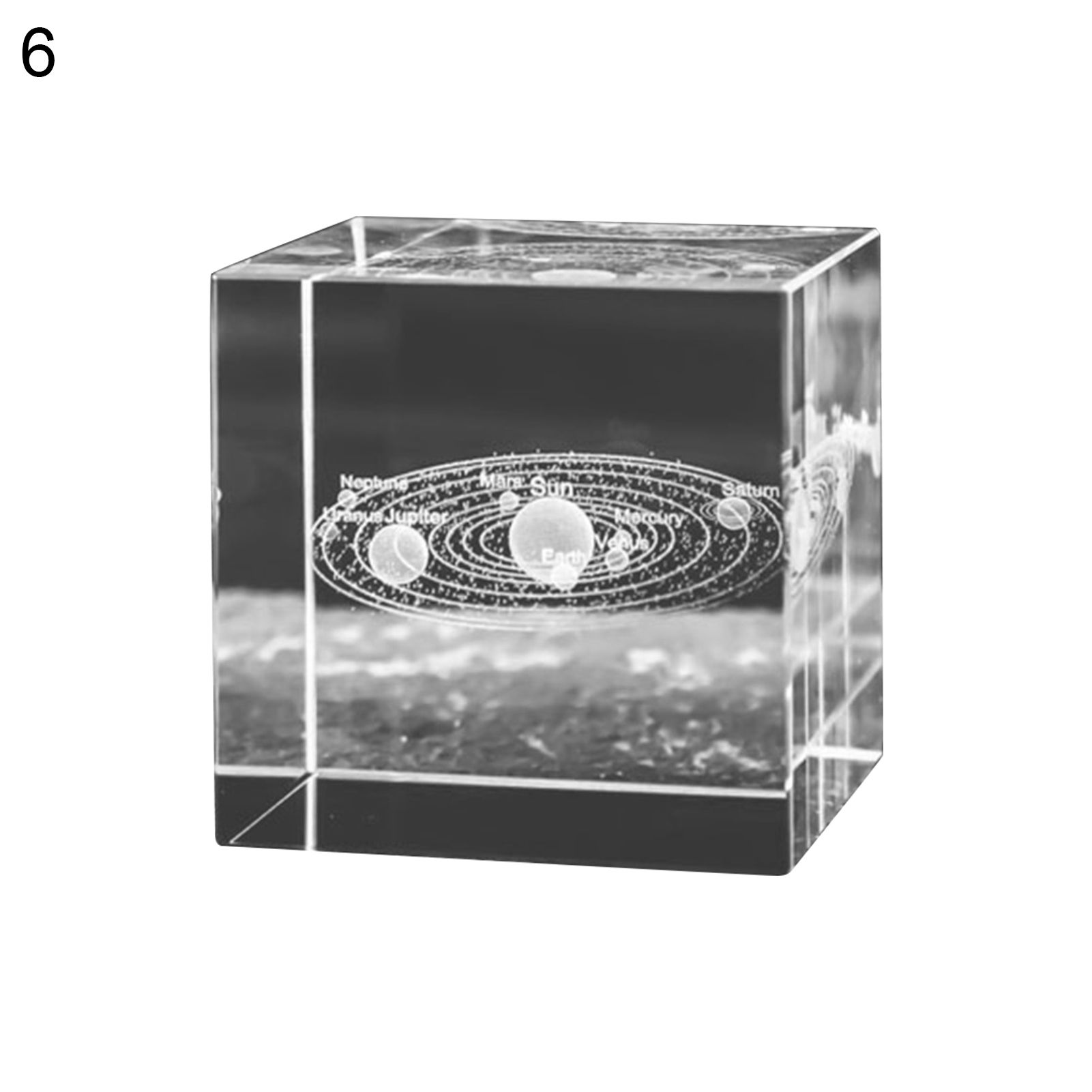 Cube Desktop Decor Delicate Cloud Rain Drop Print Optical Cube Decor