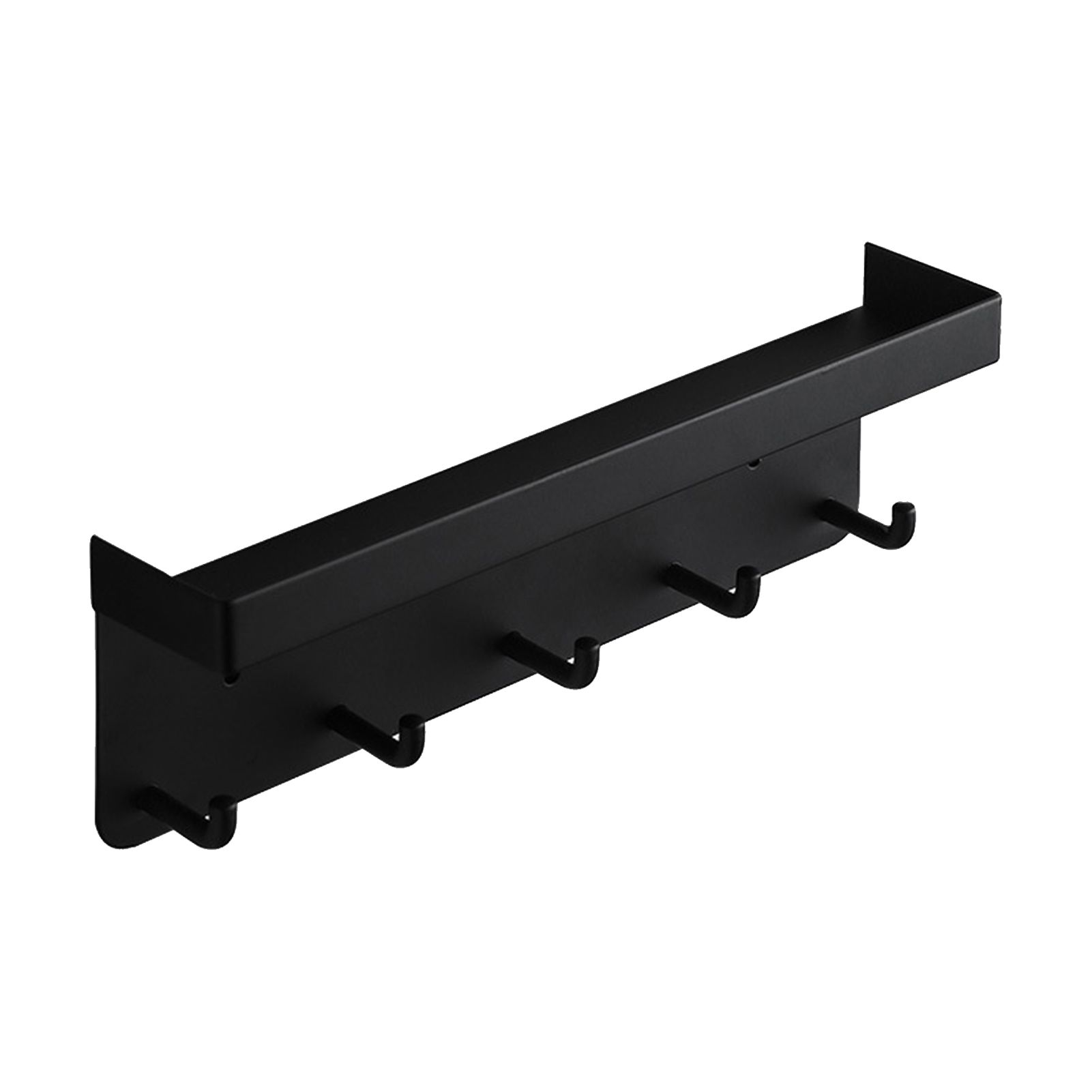 Bathroom Sh with 5 Hooks Strong Load Bearing Wall Holder