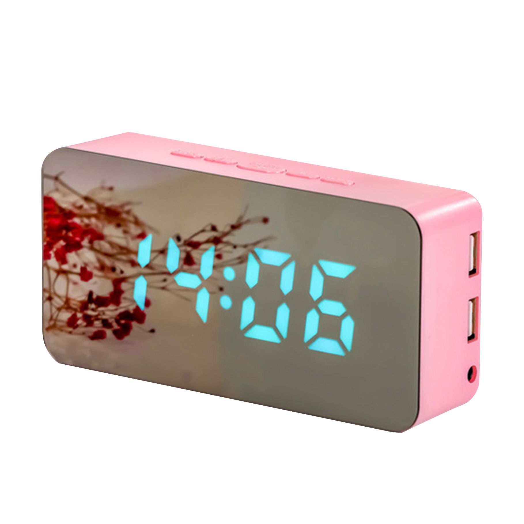 Electrical Clockrror Surfe Desktop LED Alarm Clock with Cable