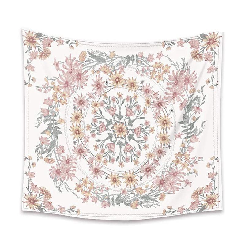 Bohemian Tapestry Mandala Floral Wall Tapestries,Wall Hanging Decorative for Living Room Bedroom 78.7Inch x 59.1Inch