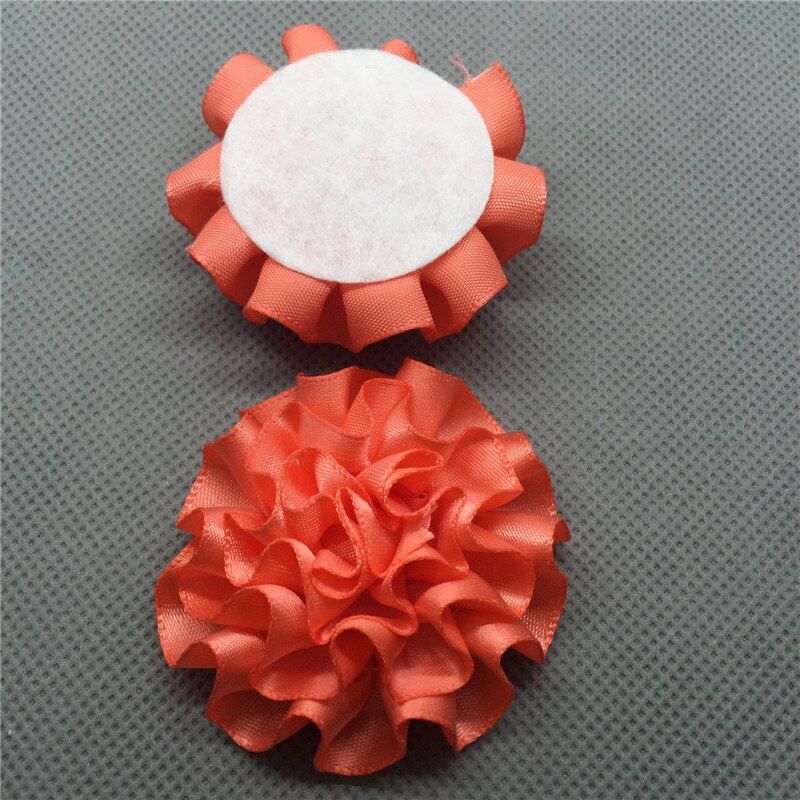 10pcs Satin Ribbon Big Peony Flower Appliques/craft/Wedding Decoration 20 Color