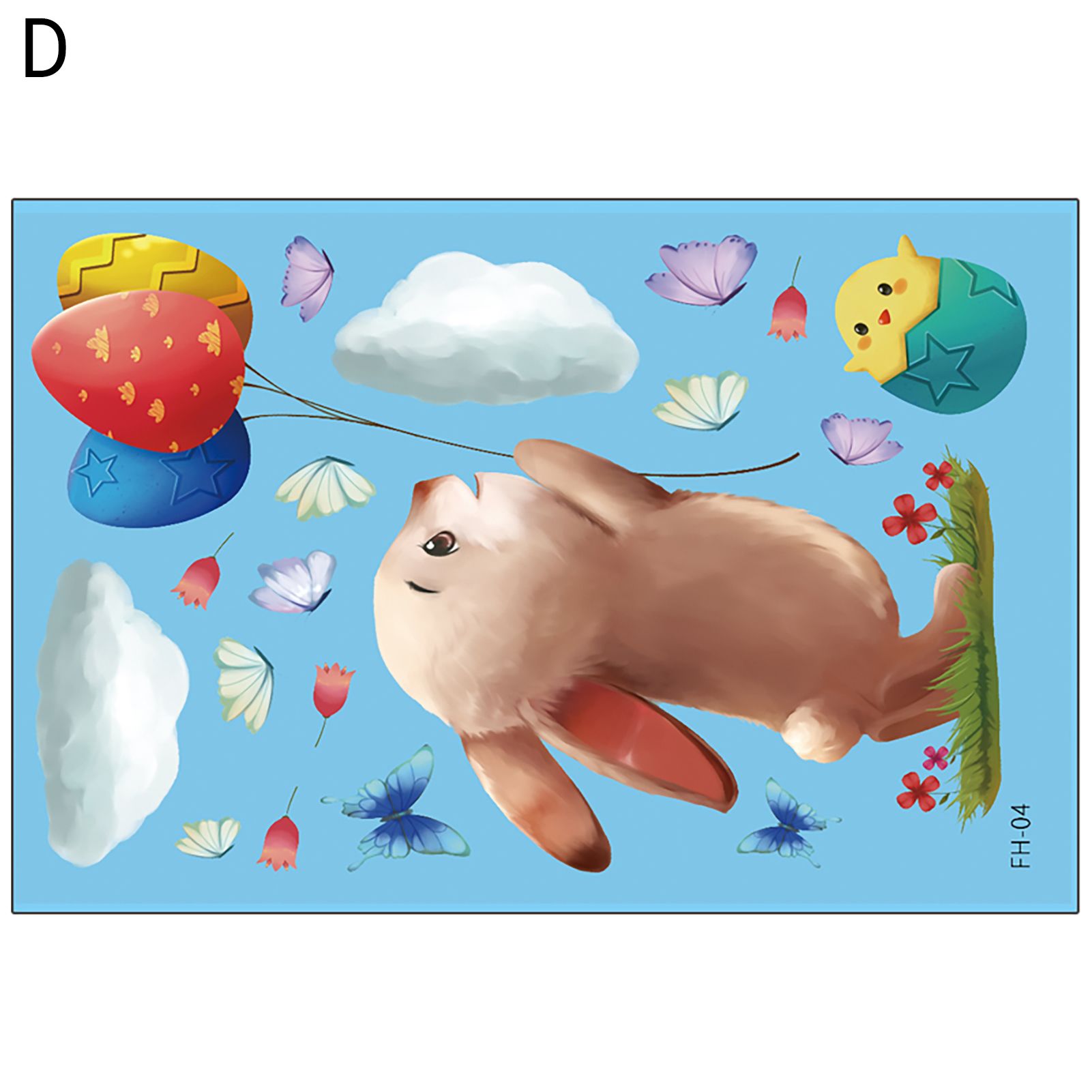 Wall Mural Double-sided Printed Bright Color Party Decoration Window Sticker