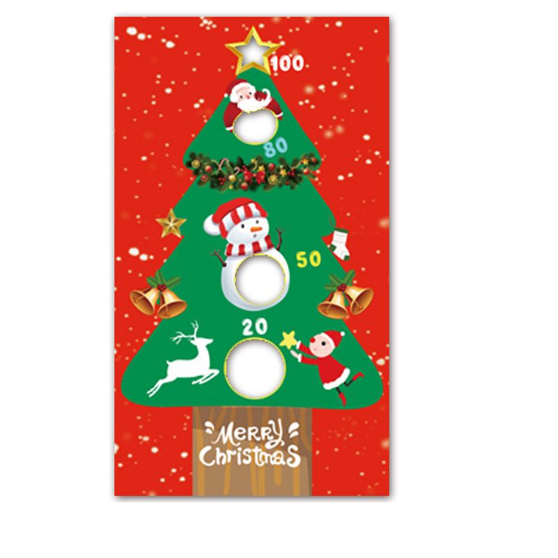 Christmas Toss Game Banner Christmas Bean Bag Toss Game Throw Game Flag Punching Bag Game Hanging Flag