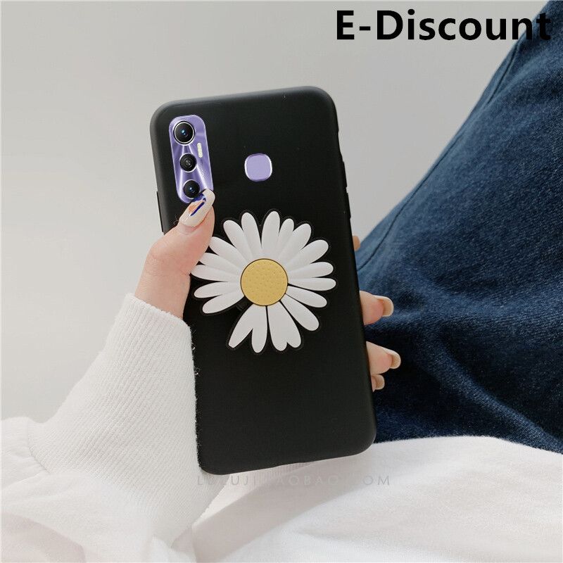 For infinixHot11 Soft Case +Daisy Flowers Folding infinixHot11 Back Cover