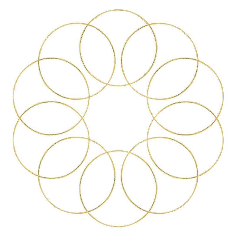 10 Pack 3 Inch aurum Dream Catcher Metal Rings Hoops Macrame Ring for Dreamcatchers and Crafts