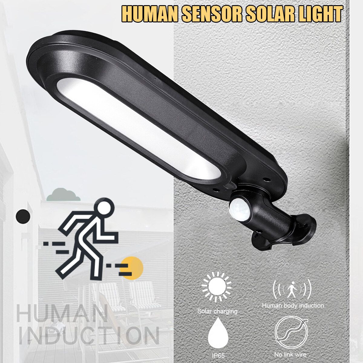 16LED Sensor LED Light Wall Mount Solar Powered Garden Motion Waterproof @ % c