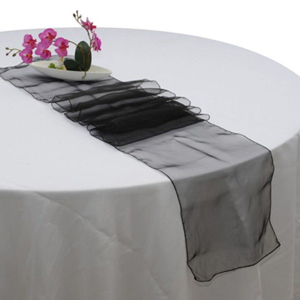 LingStar Premium Quality 30x275cm Sheer Organza able Runner Wedding Party e Decoration