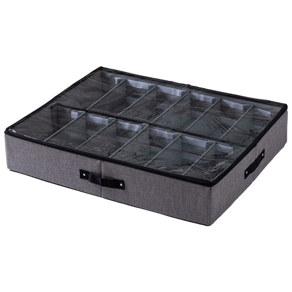 Yfashion ransparent Shoes Box Organizer Foldable Box for Shoe e Under Bed Storage