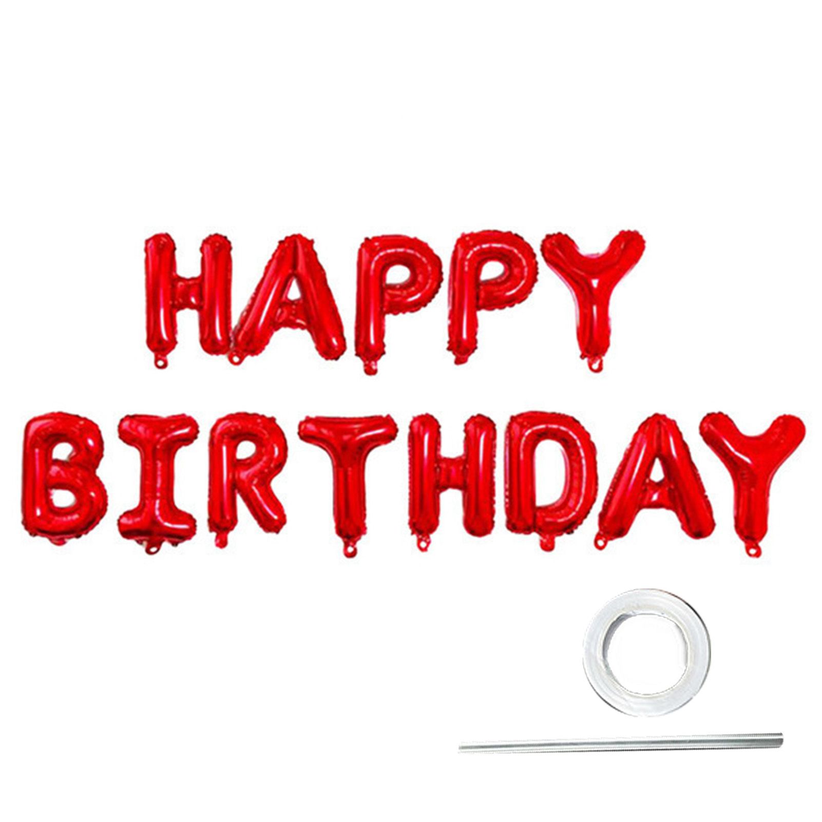 Happy Birthday Balloons Reusable Festive Fine Workmanship Birthday Party  Decorations Banner Balloons for Gathering