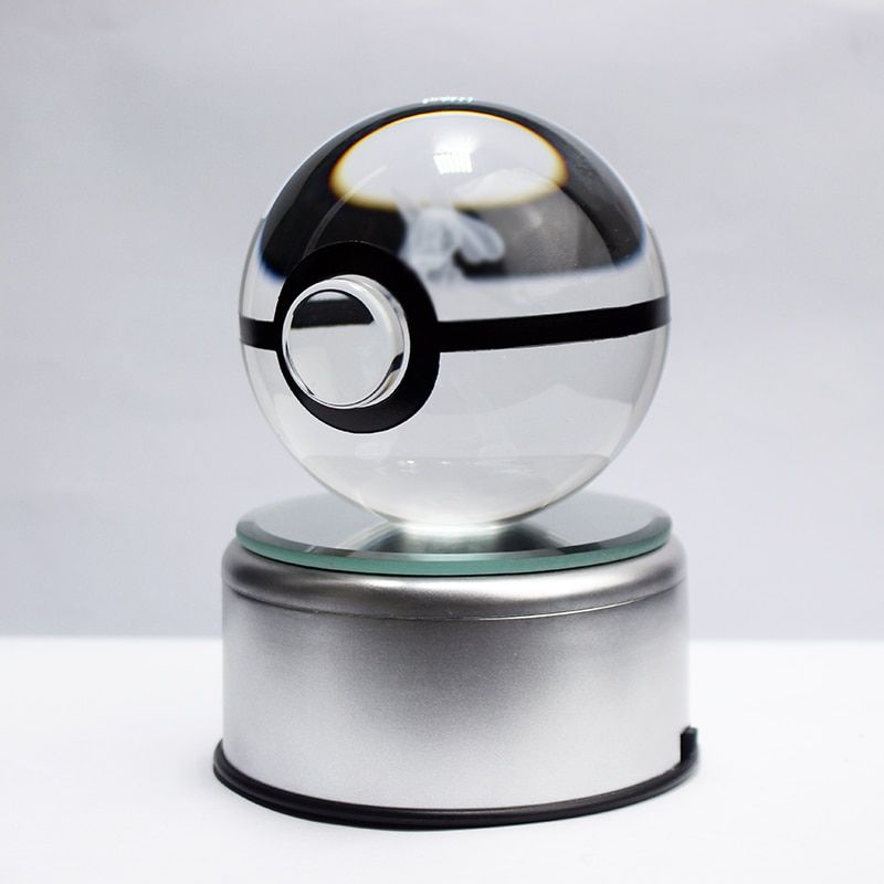 Fashion Crystal Ball 3D Laser Engraving Glass Sphere With LED Base Birthday ChristGifts For Kids Global Home Decor