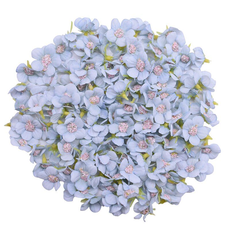 50Pcs 2cm Multicolor Daisy Flower Heads Mini Silk Artificial Flowers for Wreath Scrapbooking Home Wedding Decoration