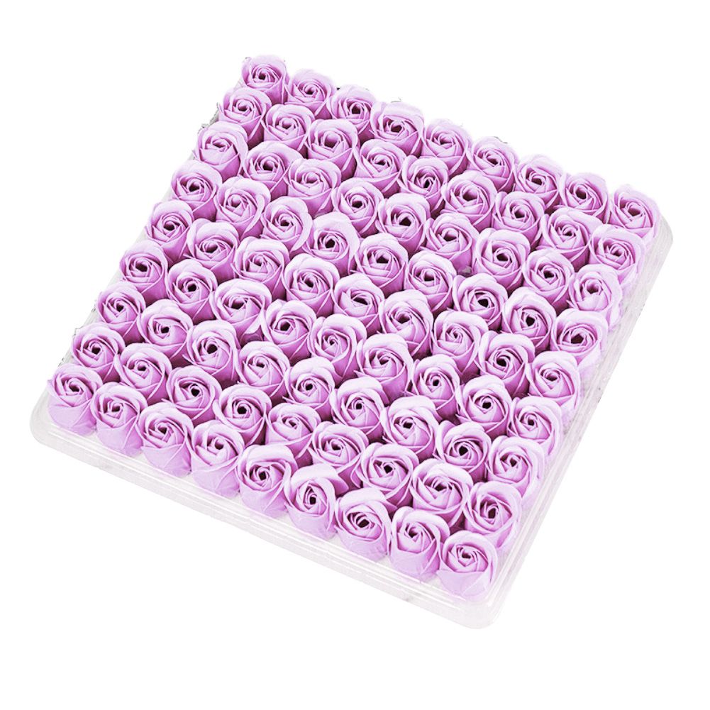 81Pcs Simulation Rose Floral Bath Soap Scented Flower Wedding Valentine Day Gift