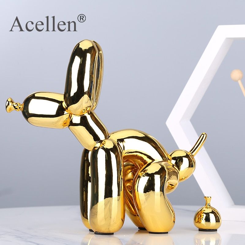 Squat Balloon Statue Resin Sculpture Home Decor Modern Nordic Home Decoration Accessories for Living Room  Figures