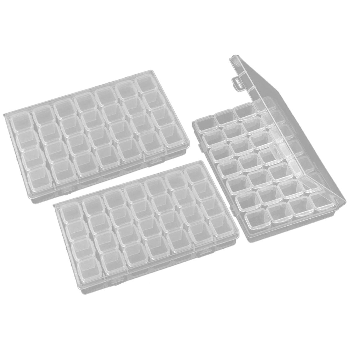 3 Pack 28 Slots Diamond Embroidery Boxs,Diamond Painting Storage Case for DIY Material Storage