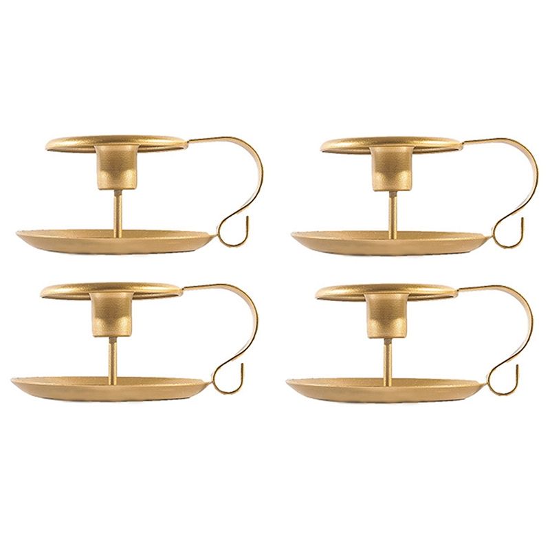 4Pcs Wrought Iron Taper Candle Holder,Iron Candle Holders