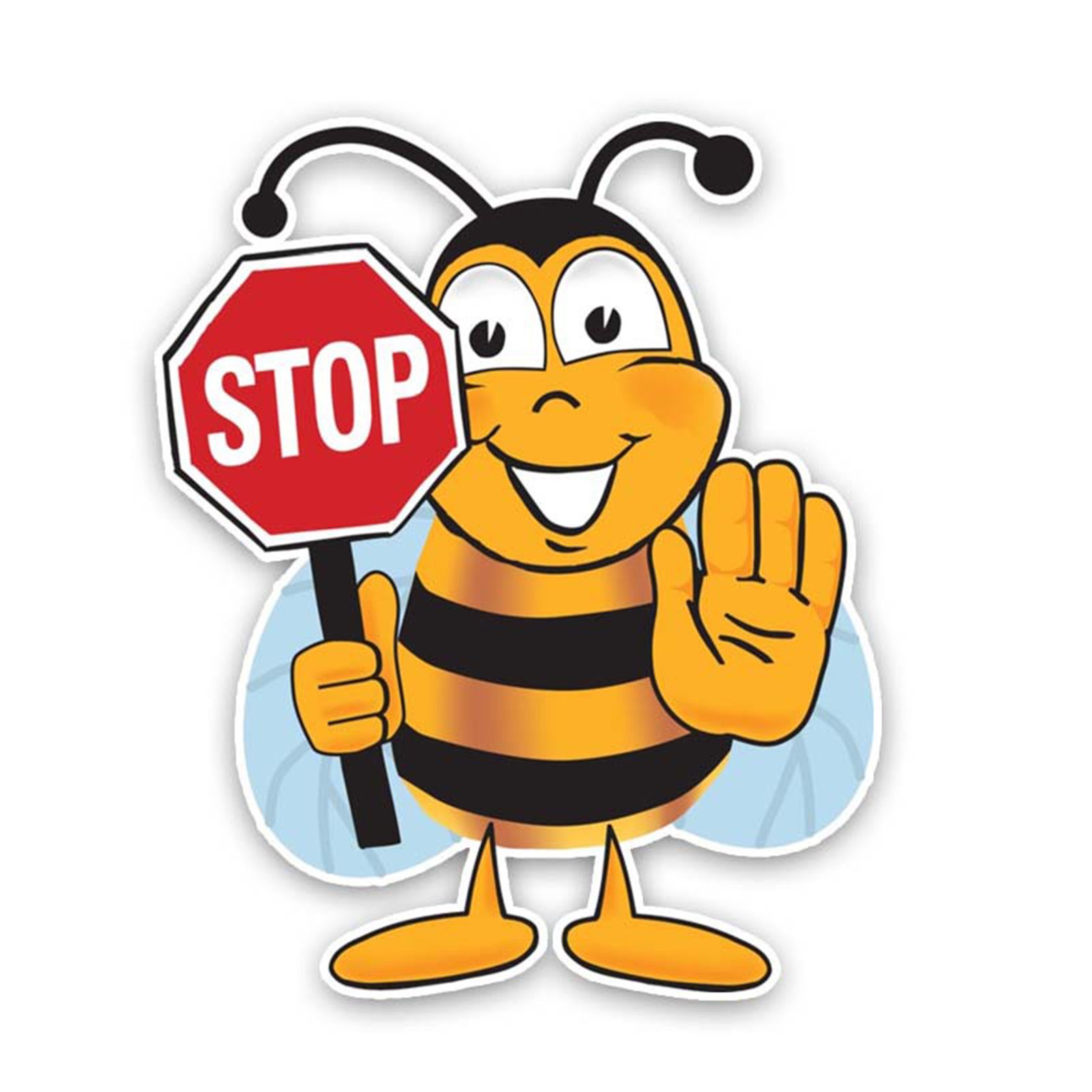 PVC Sticker Cute Cartoon Bee Pattern Waterproof Window Decal for Kids