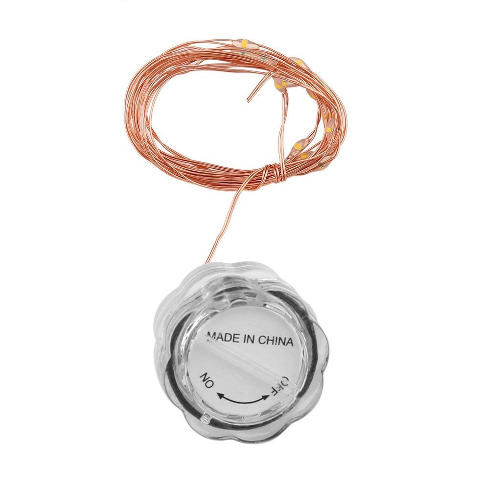1M 10LEDs Copper Wire Diving String Light Waterproof Holiday LED Strip Lighting - Warm white