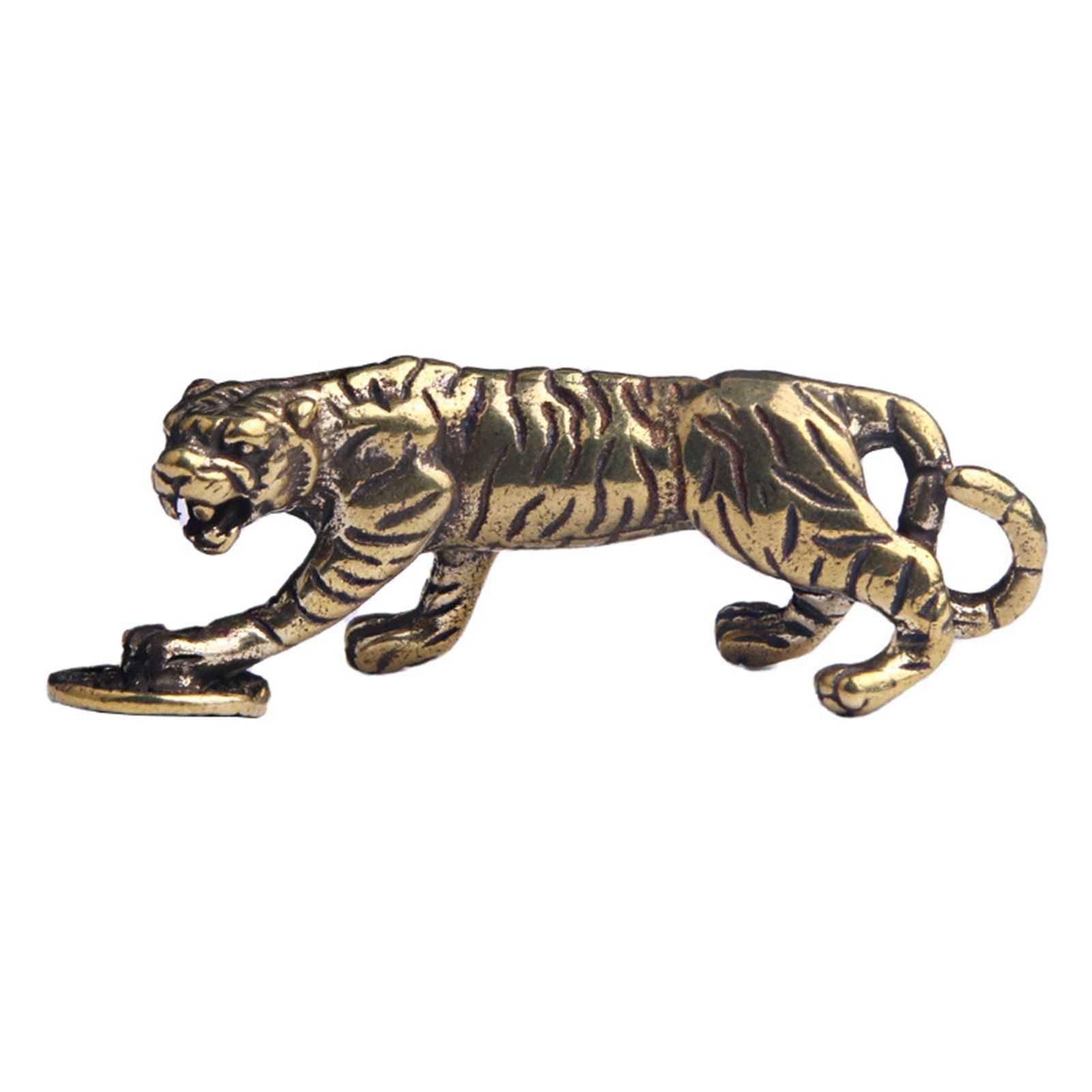 Animal Statue Anti-deform Brass Mini Lucky Tiger Figurine