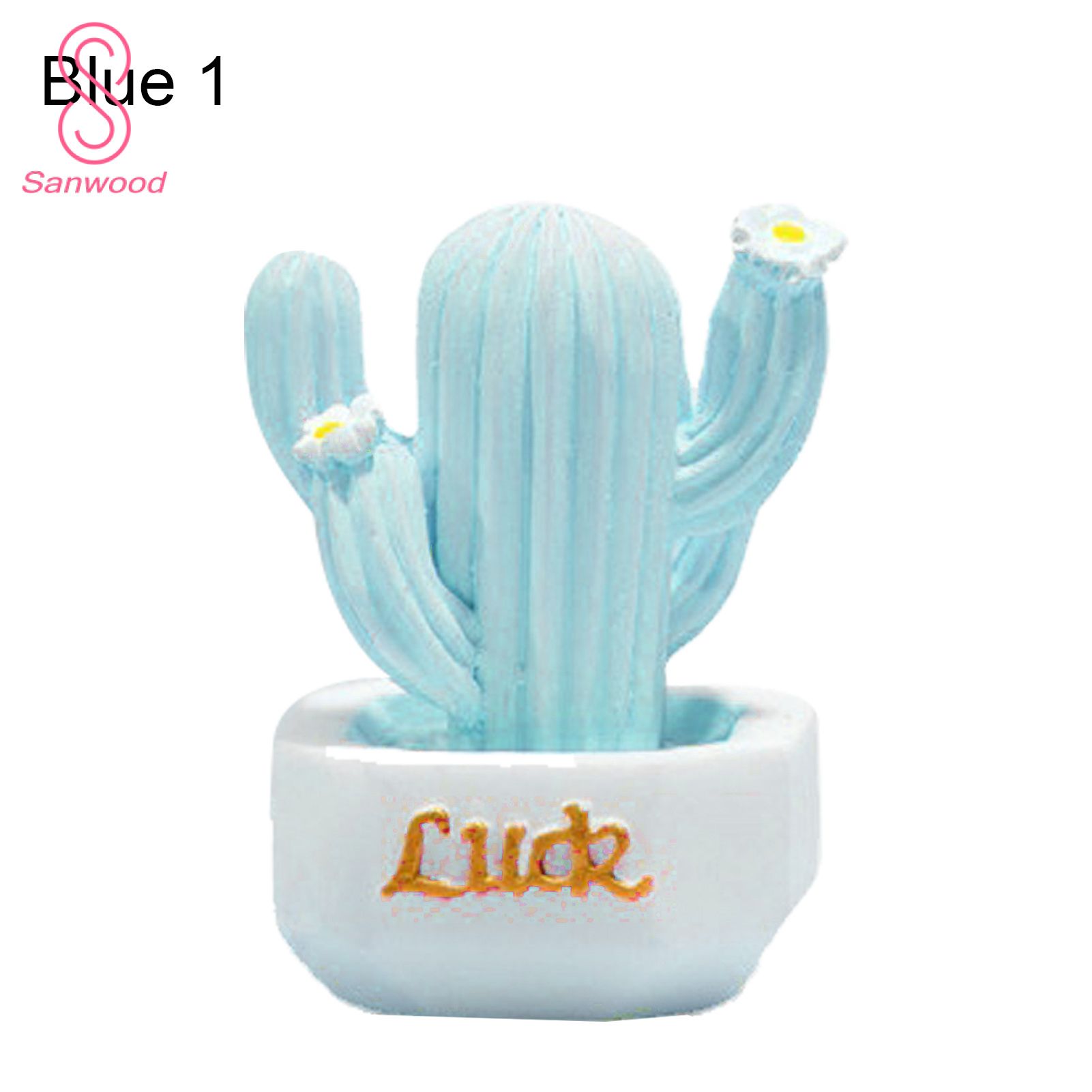 Miniature Decor Eye-catching Exquisite Resin Creative Cactus Shape Miniature Display for Home