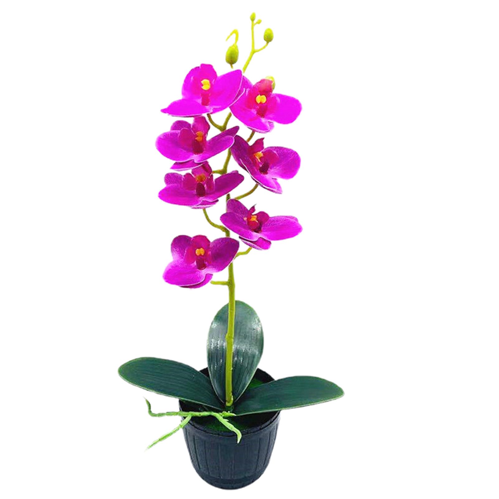 Artificial Flowers Pot Vivid Decorating Fake Phalaenopsis Bonsai
