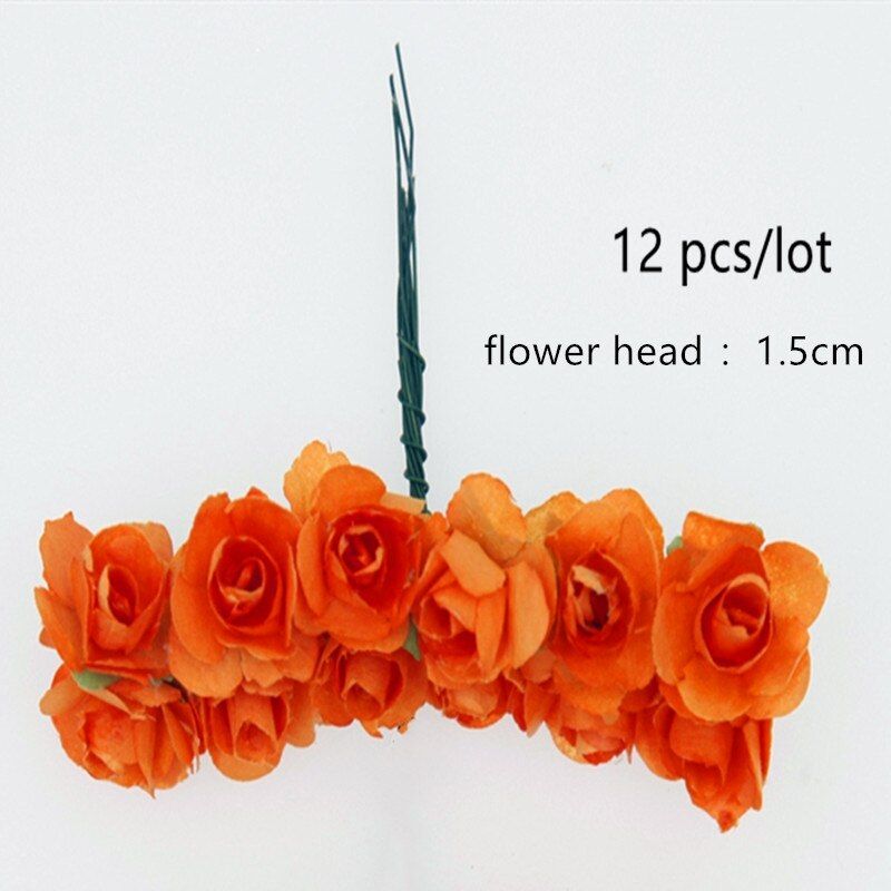 6/10/12/50/70/90pcs Orange Flower Cherry Stamen Berries Bundle DIY Christmas Wedding Party Home Cake Gift Box Wreaths Decor
