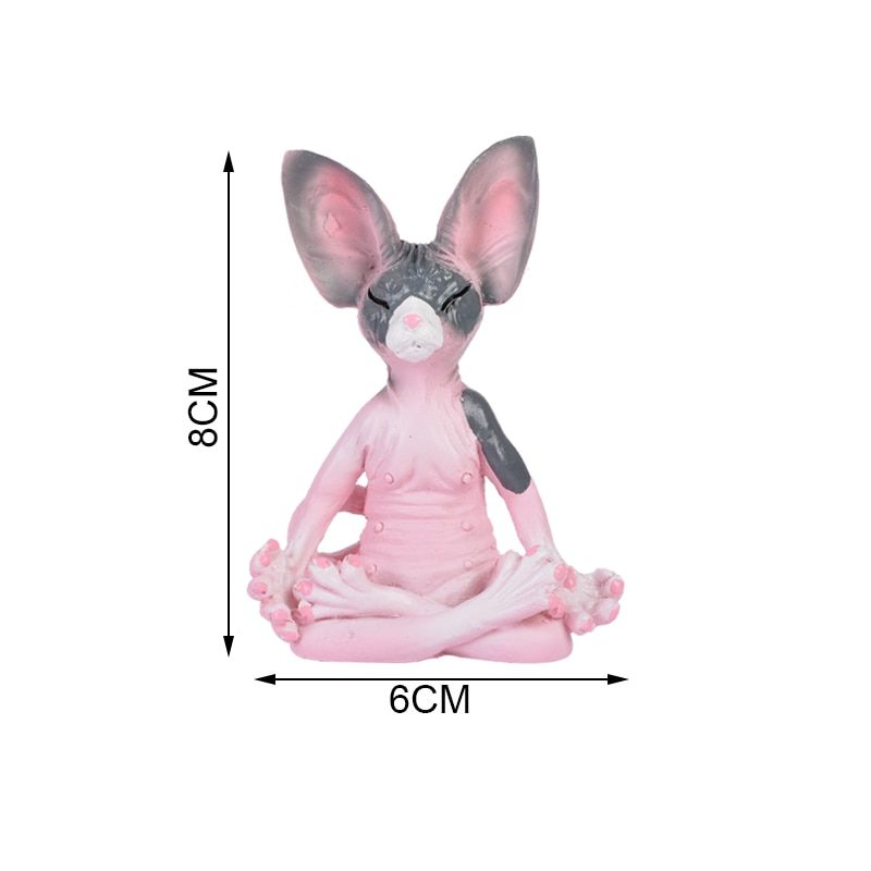 6x4x8cm Whimsical  Figurine Meditation Yoga Happy Decor Art Sculptures Outdoor Garden Statues Figurines 2021