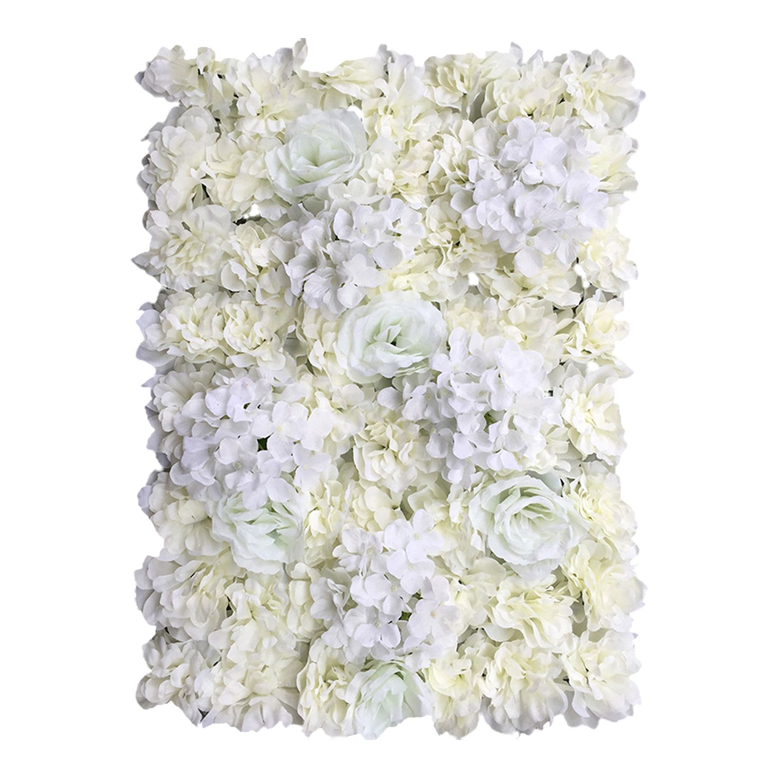 Artificial Flower Panel Exquisite Multipurpose Faux Silk Flower Decorative Stimulation Rose Wall Panel for Wedding