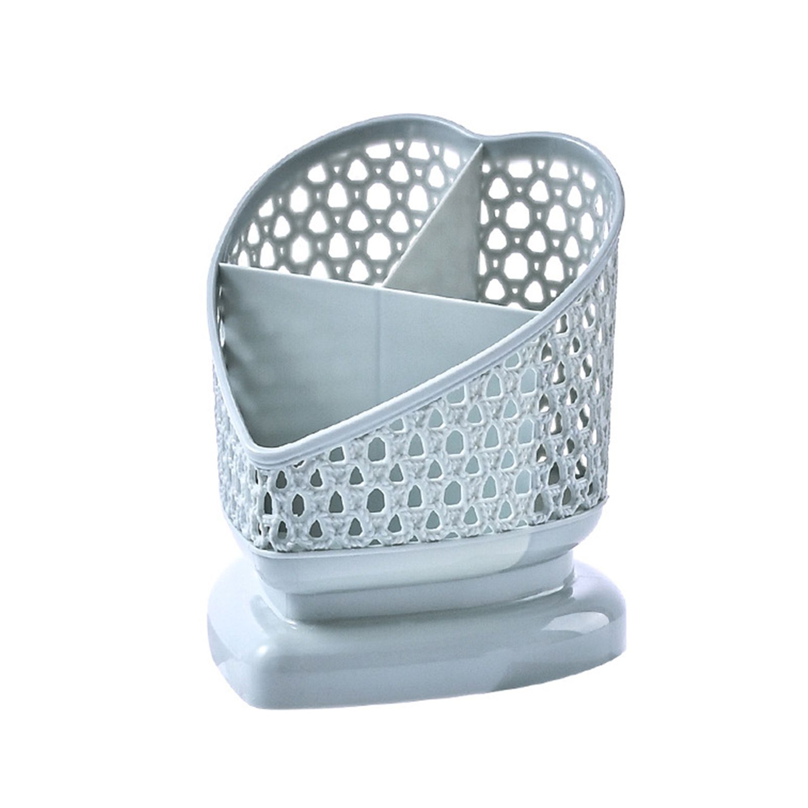Storage Holder Trapezoidal Design Large Capacity PP Lovely Shape Separate Grids Pen Organizer for Home