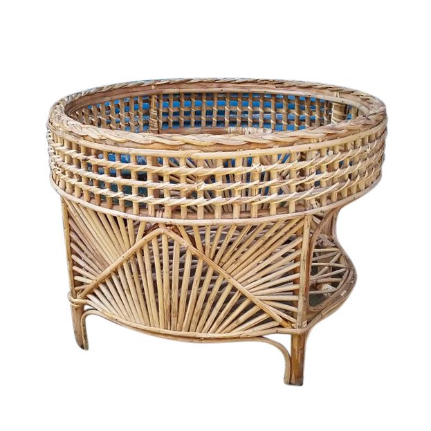 Gool Table Benana  Site Table (( গোল টেবিল কলা গাছ  )) (( Cane and Craft ))   full long 18 inches গোলsite -24 inches glass -22inche